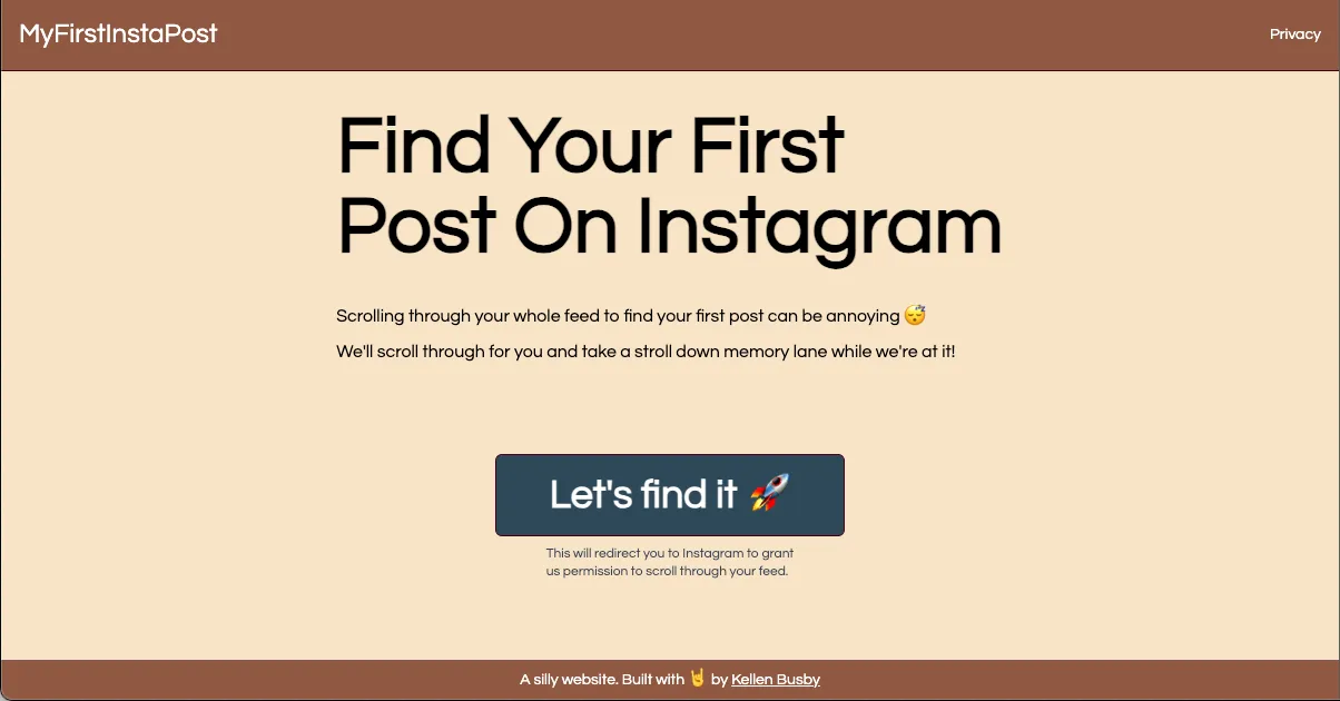 MyFirstInstaPost screenshot