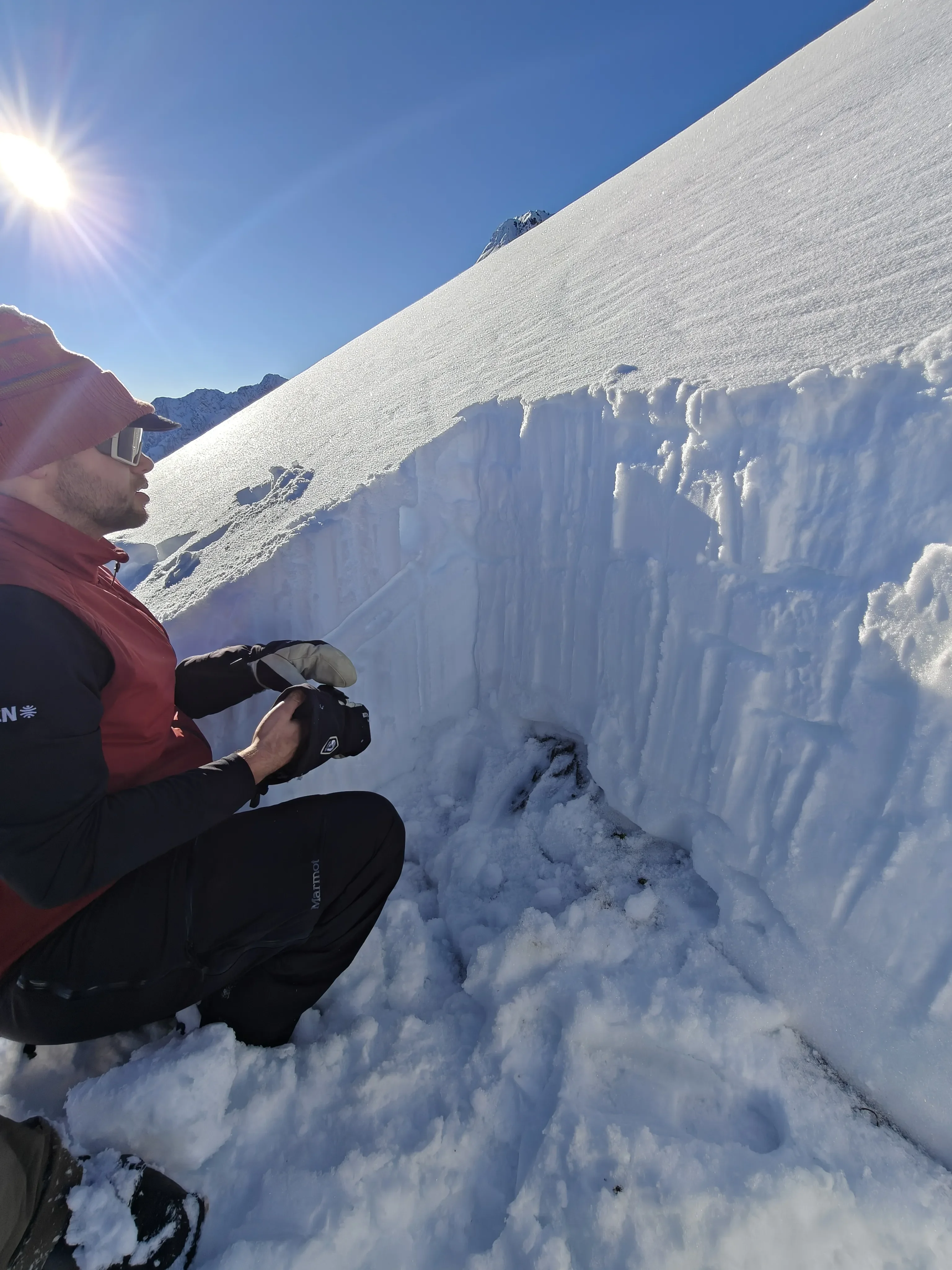 a snowpit